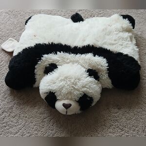 Plush Panda Pillow - Black and White